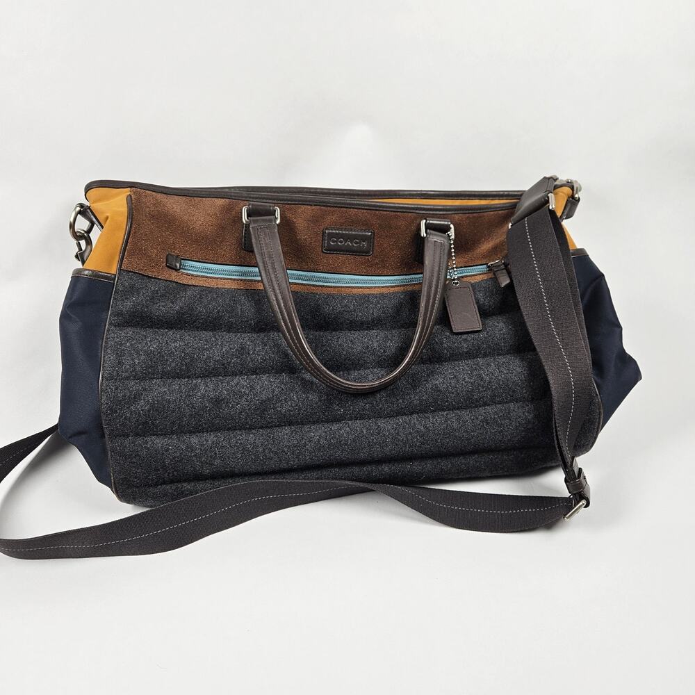 Coach "Varick" Mixed Material Men's Soft Briefcase